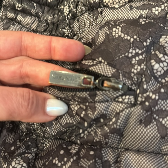 Rino & Pelle Lace Print Puffer Jacket Size 44 - Picture 9 of 16